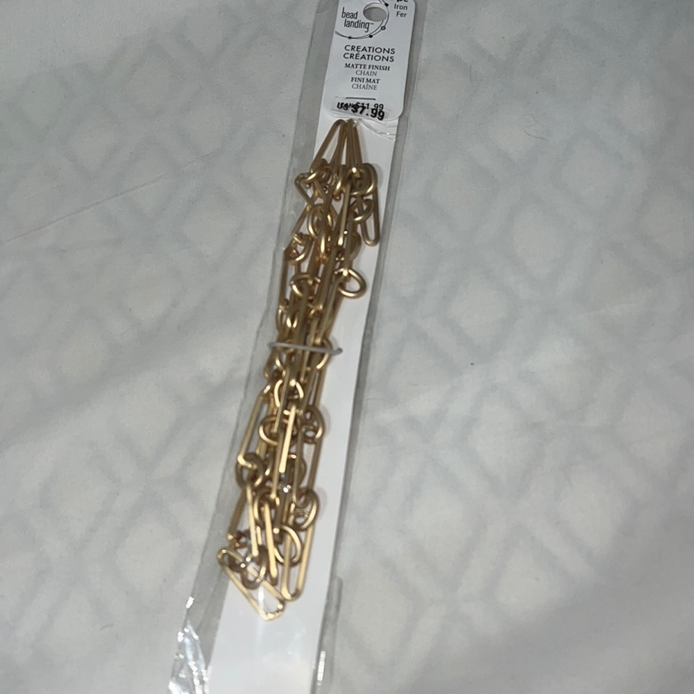 New gold link chain necklace